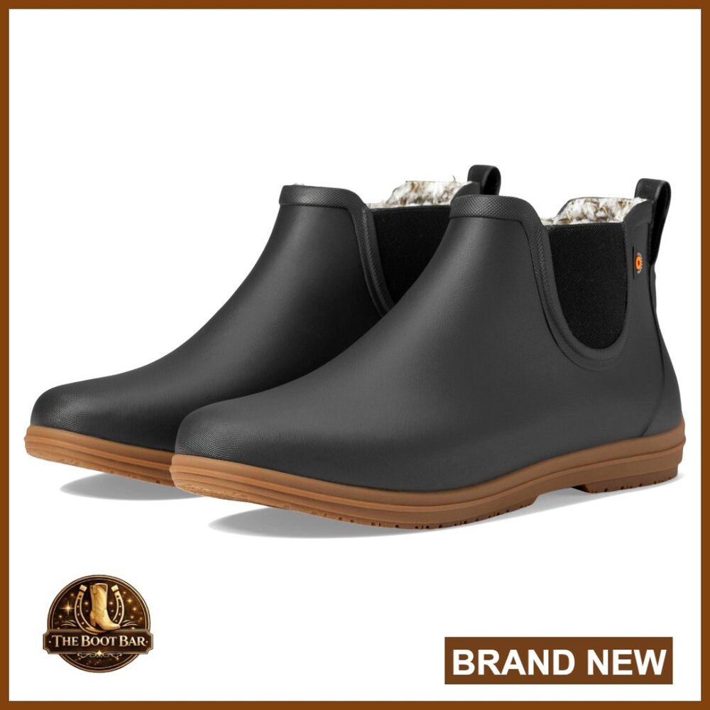 Waterproof Chelsea Boots With Cushioning, Ankle Height, Rubber